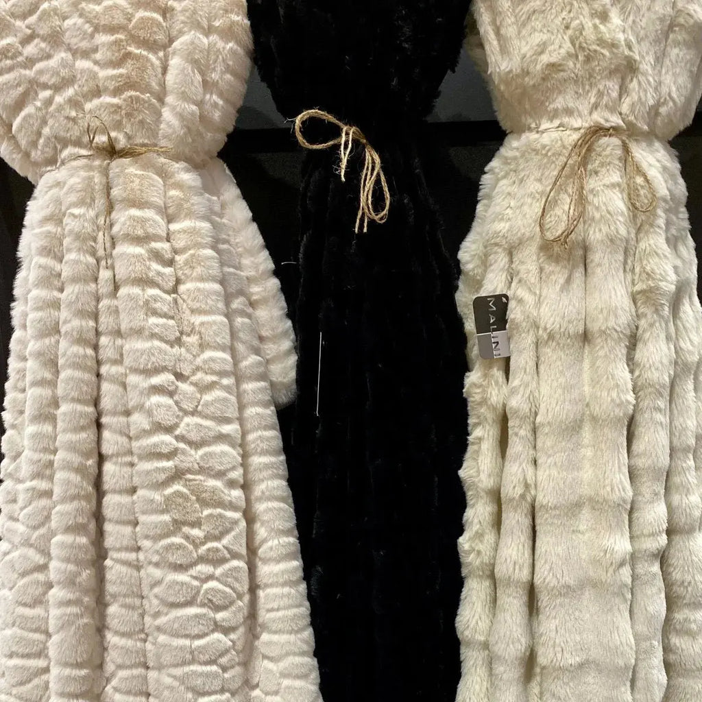 Faux Fur Camberwell Ivory Throw malini