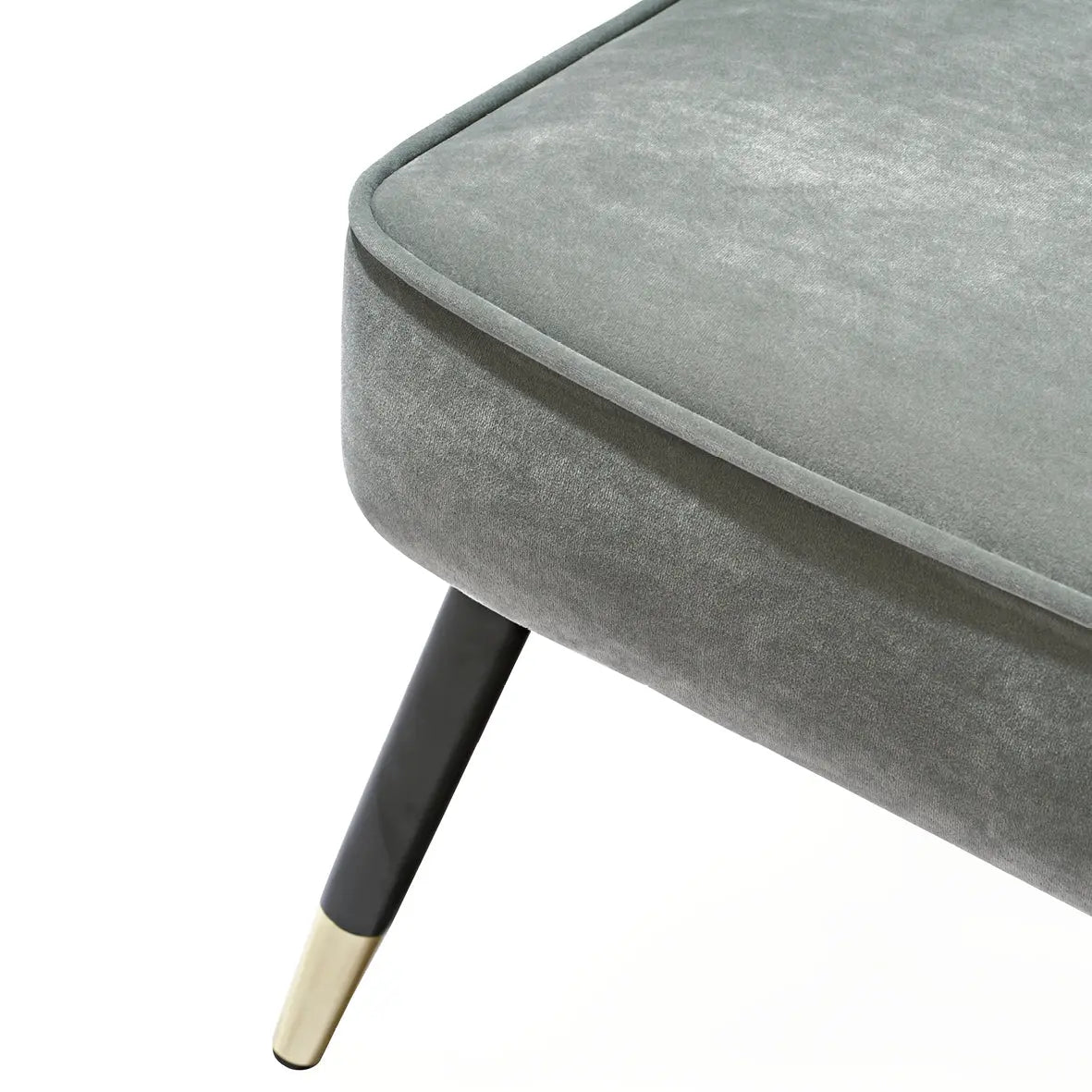 Manon Grey Velvet Occasional Chair with Wenge and Brass Plated Legs Home Store Living