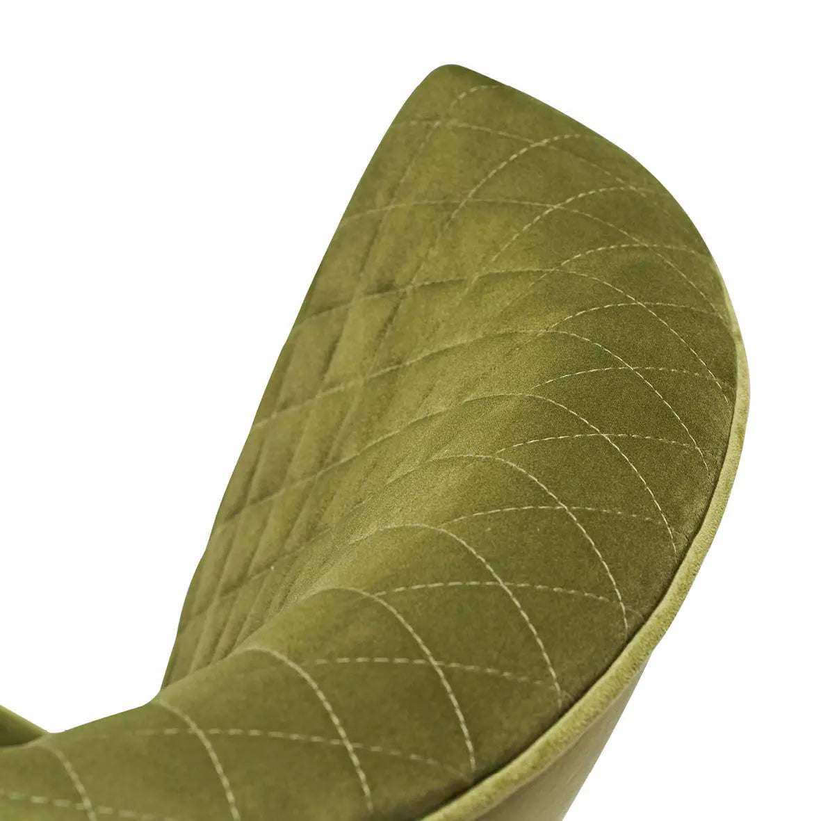 Manon Vintage Green Velvet Occasional Chair with Wenge and Brass Plated Legs Home Store Living