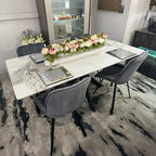 Marissa Dining Set - 1.8m Dining Table with 4x Bentley Grey Dining Chairs Home Store Living