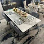 Marissa Dining Set - 1.8m Dining Table with 4x Bentley Grey Dining Chairs Home Store Living