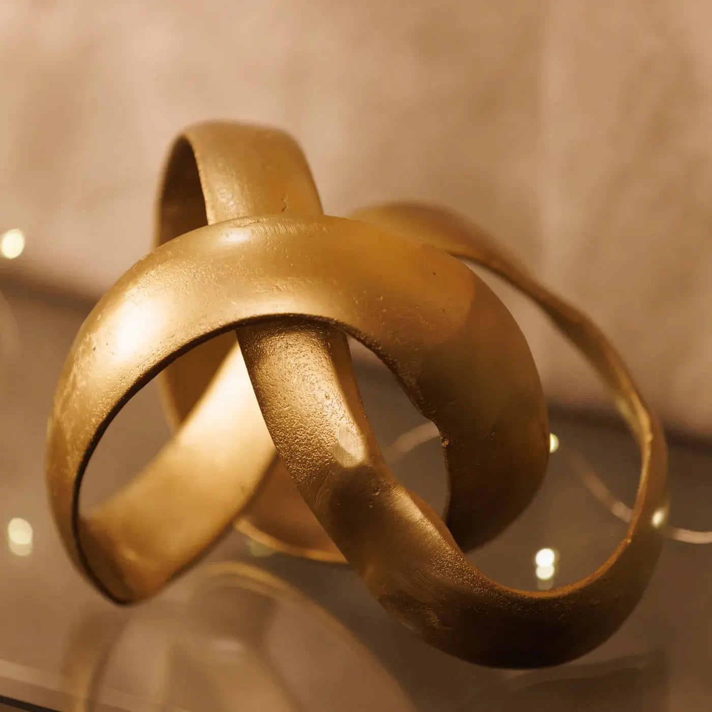 Abstract Gold Finish Knot Sculpture premier housewares