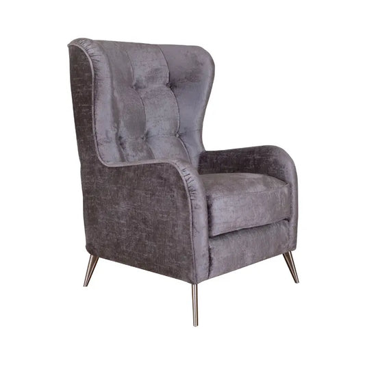 Merida Accent Armchair, Aaron Charcoal Fabric Home Store Living