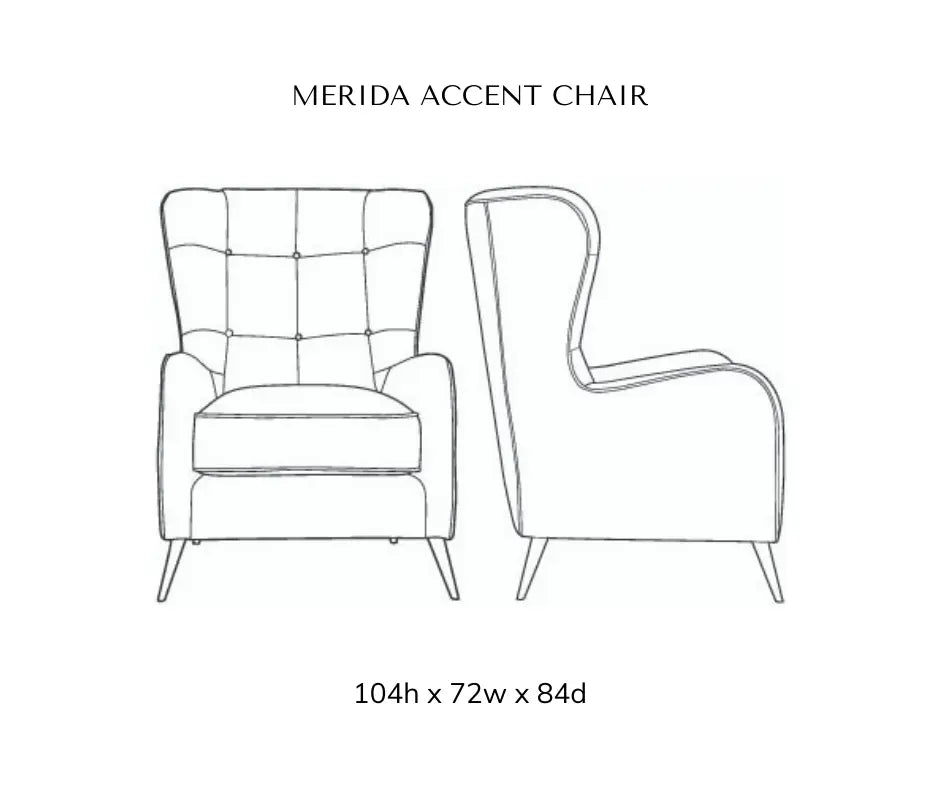 Merida Accent Armchair, Denny Pebble Fabric Home Store Living