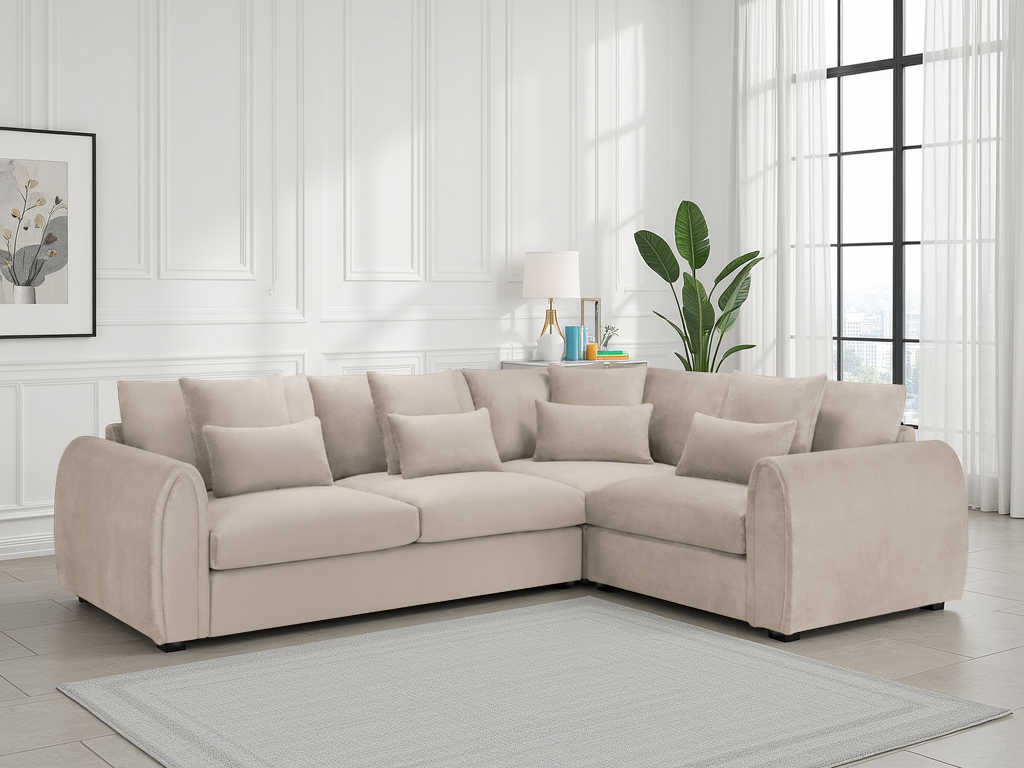 Mirabel Mocha Left/ Right-Facing Corner Sofa Beehive