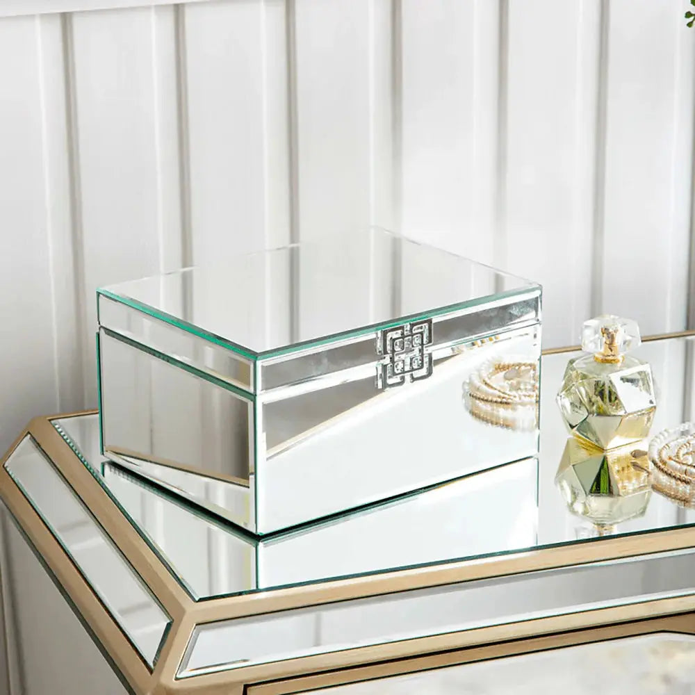 Mirrored Chrome Jewellery Box Chrome Large CIMC