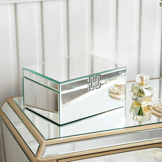 Mirrored Chrome Jewellery Box Chrome Large CIMC