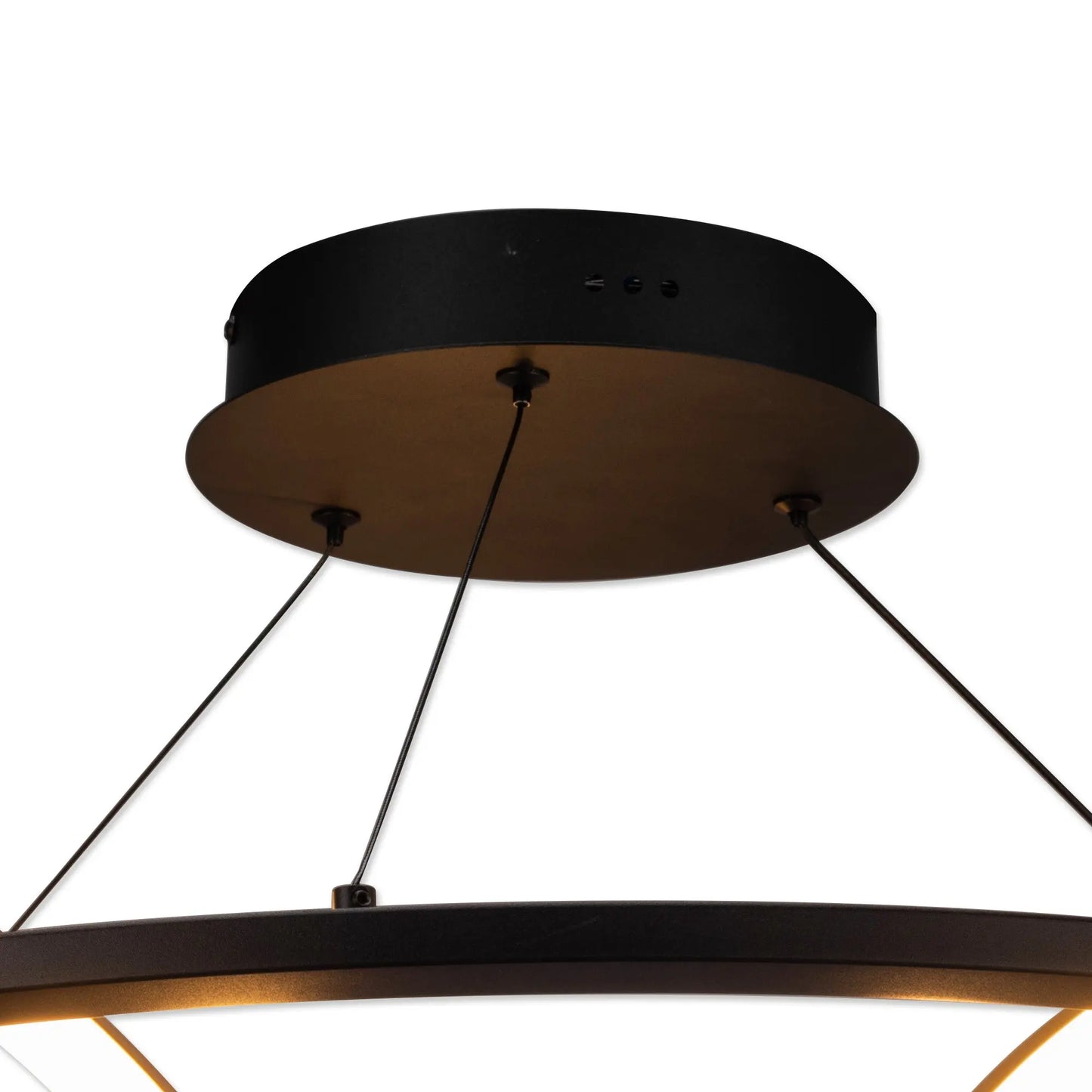 Elisa Round Pendant, 5 Ring, 36W LED, 3200K, 2200lm, Satin Black / Gold, 3yrs Warranty Home Store Living