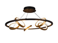 Elisa Round Pendant, 5 Ring, 36W LED, 3200K, 2200lm, Satin Black / Gold, 3yrs Warranty Home Store Living