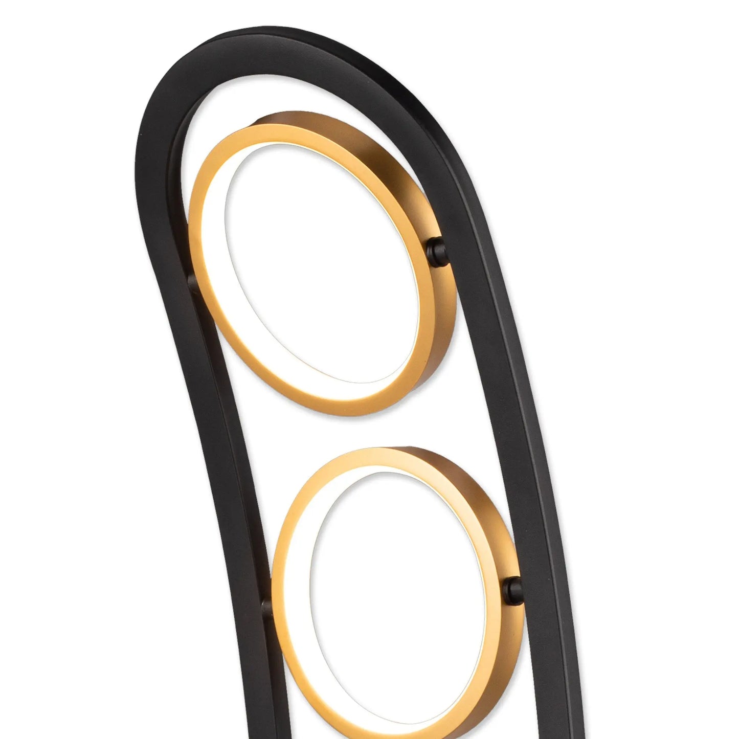 Elisa Floor Lamp, 3 Ring, 25W LED, 3200K, 1375lm, Satin Black / Gold, 3yrs Warranty Home Store Living