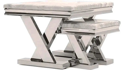 Dolce Grey Marble Nest Tables honey b