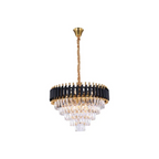 Black Aluminium Crystal Ceiling Light China