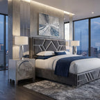 Coco Silver Bedside Cabinet YS Interiors