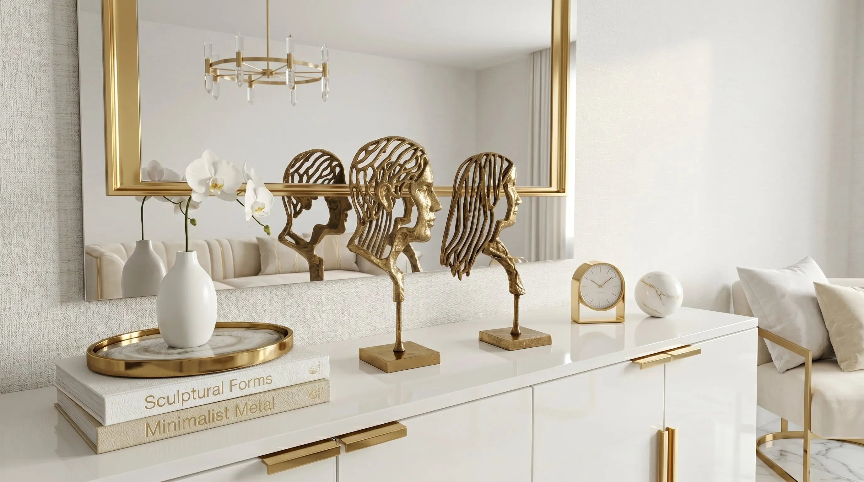 Gold Man/ Woman Ornament (Set of 2) sil interiors