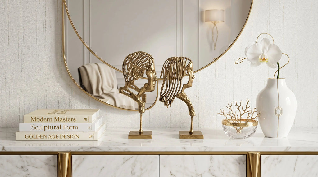 Gold Man/ Woman Ornament (Set of 2) sil interiors