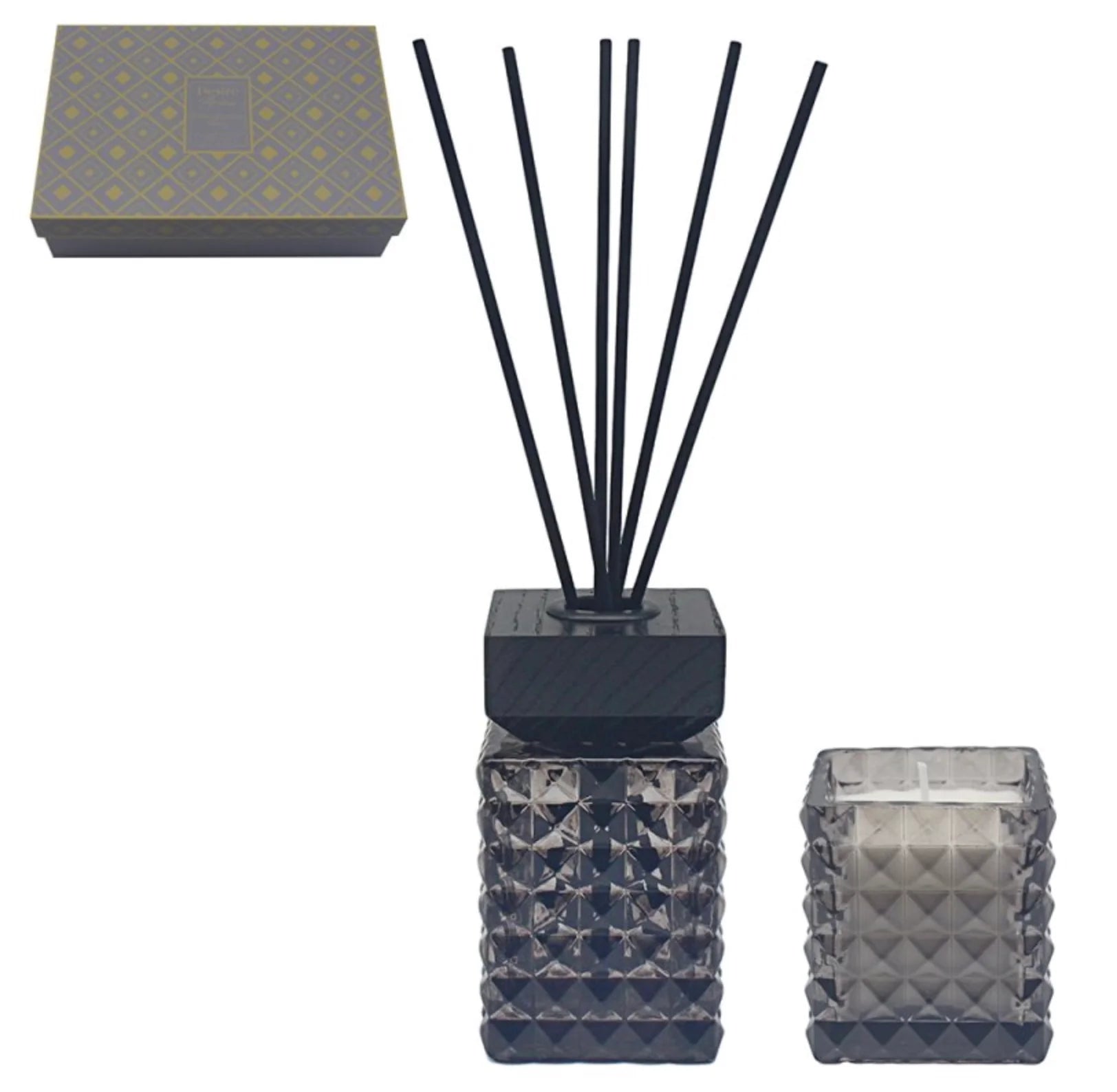 Desire Aroma Pomegranate Noir Candle/ Reed Diffuser Gift Set Lesser & Pavey Ltd