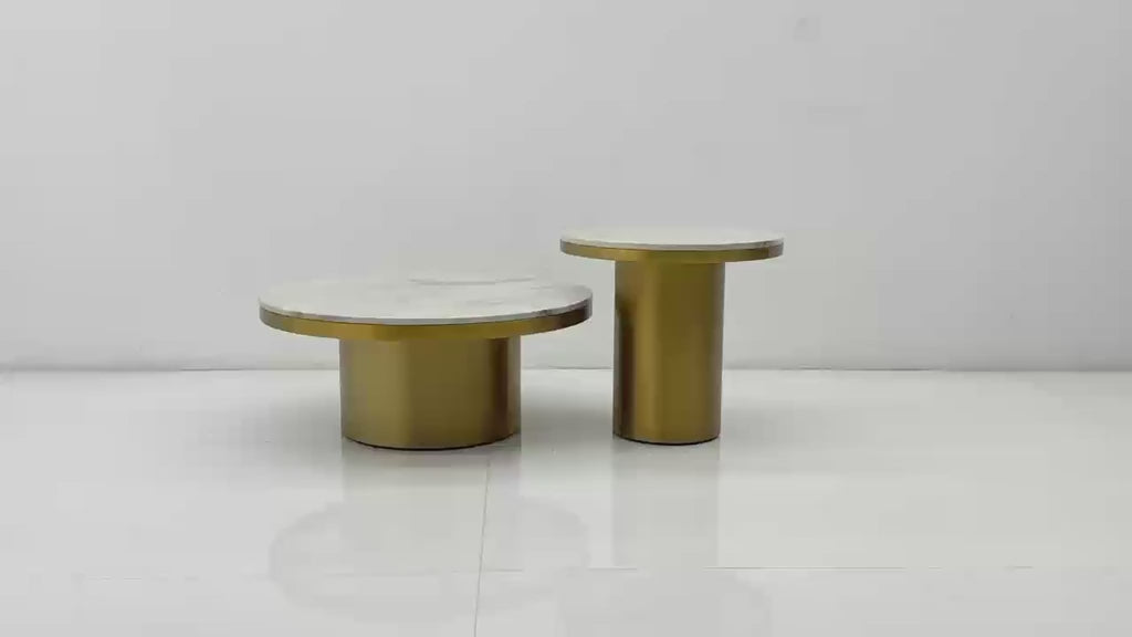 Video of the Camden marble and gold tables