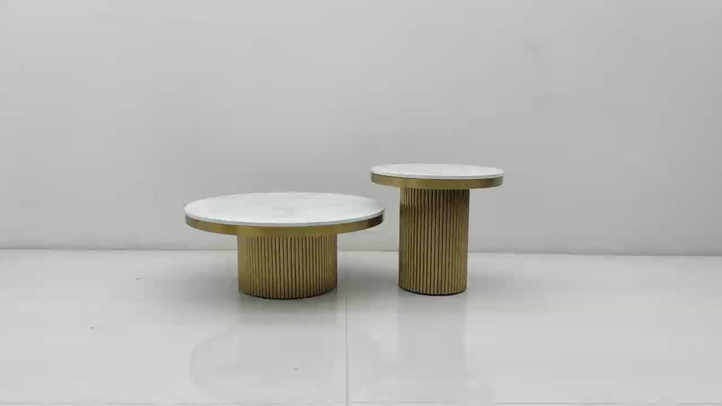 Video of the Camden marble side table close-up