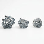 Iridescent 12cm Glass Knot (Set of 3) Ornaments Premier Housewares LTD