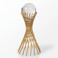 Large 34cm Gold Spiral Crystal Ball Ornament Ivan