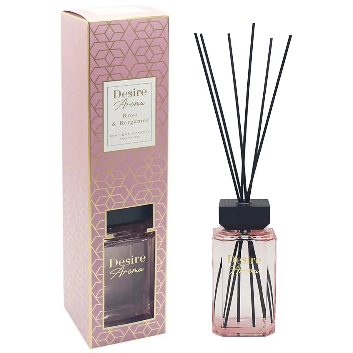 Desire Aroma Rose & Bergamot 1000ml Reed Diffuser Lesser & Pavey Ltd