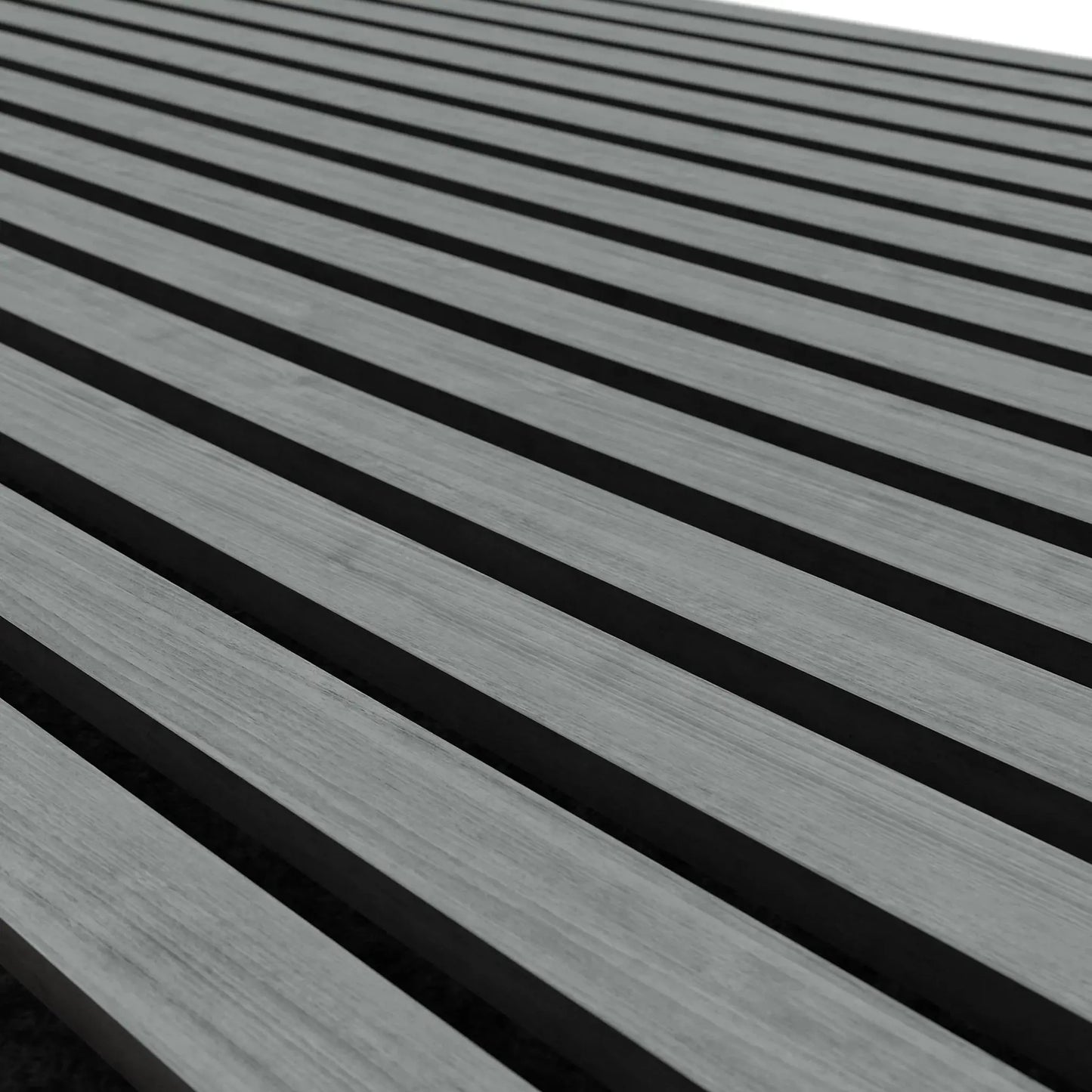 Dark Grey Acoustic Timber Slat Wall Panel - 2400mm x 600mm AWS