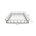 35cm Chain Link Tray Chrome And Mirror Lina Home
