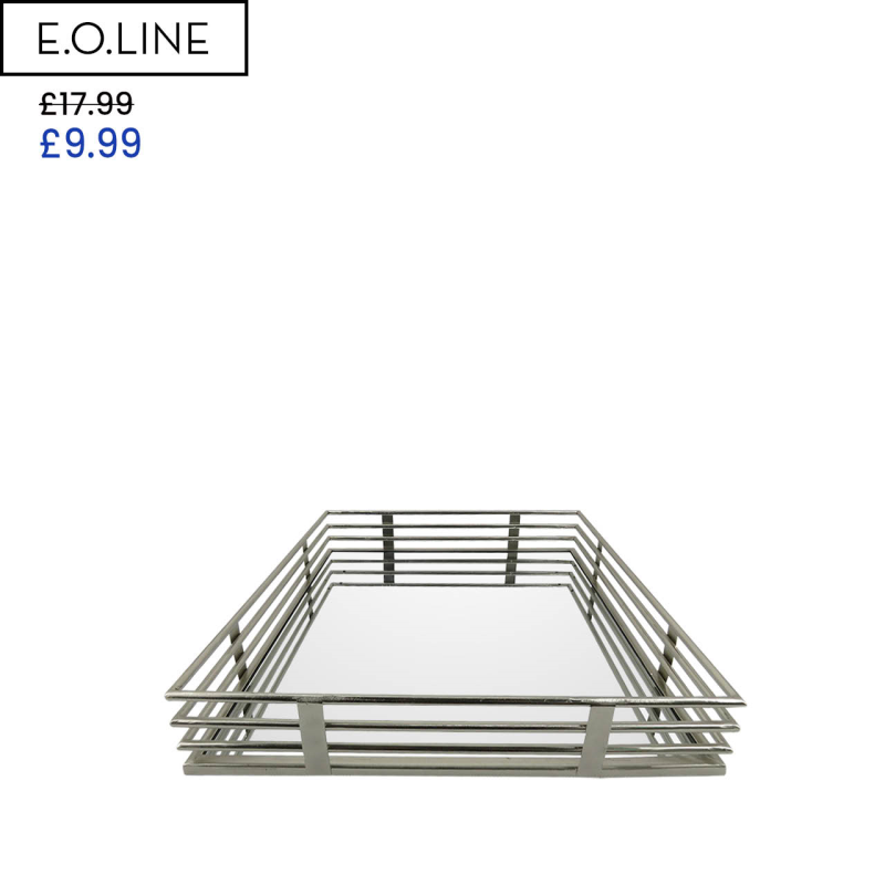 Chrome/ Mirrored Tray Home Store Living