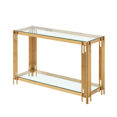 Cohen Steel Tubes and Glass Console Table Home Store Living