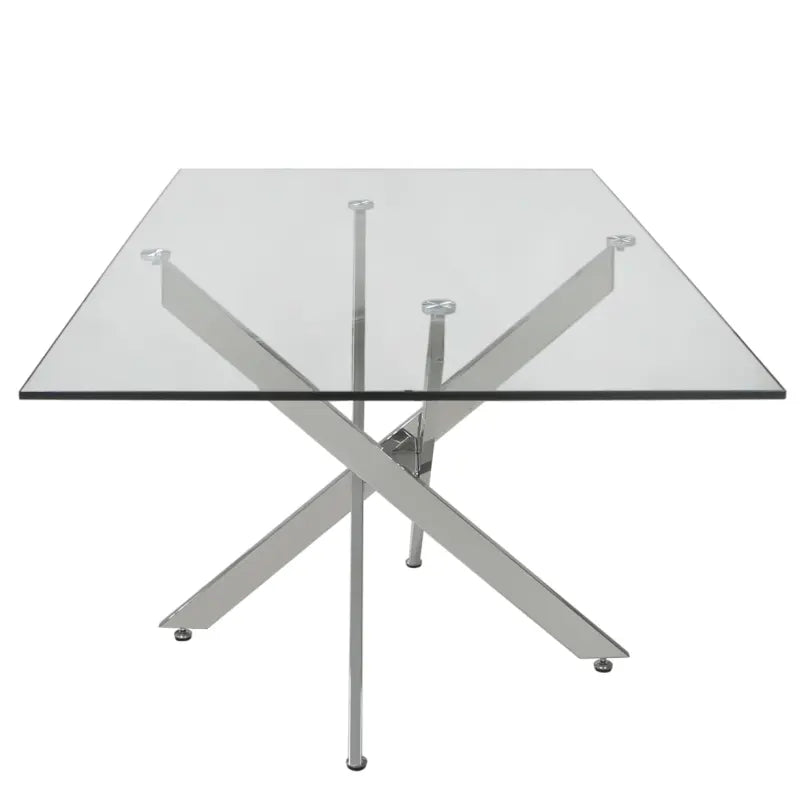 Nova 1.6m Chrome & Glass Dining Table Lina Home