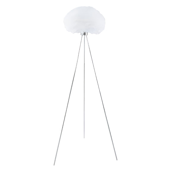 Tripod Floor Lamp with White Feather Shade CIMC