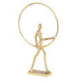 54cm Man with Ring Gold Metal Sculpture Lina Home