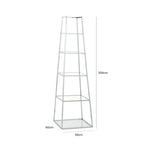 Logan Steel & Clear Glass 5-Tier Ladder Display Unit Lina Home