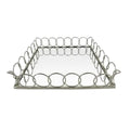35cm Chain Link Tray Chrome And Mirror Lina Home