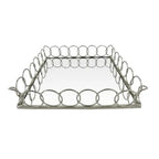 35cm Chain Link Tray Chrome And Mirror Lina Home