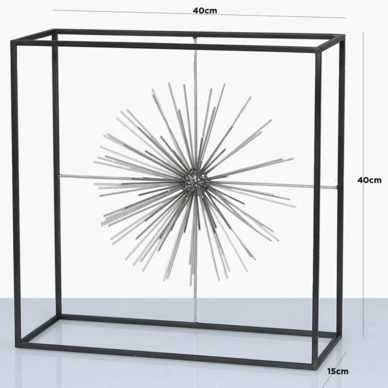 Black Frame Silver Starburst Cube CIMC