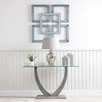 35cm Chain Link Tray Chrome And Mirror Lina Home