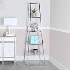 Logan Steel & Clear Glass 5-Tier Ladder Display Unit Lina Home