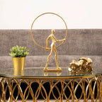54cm Man with Ring Gold Metal Sculpture Lina Home