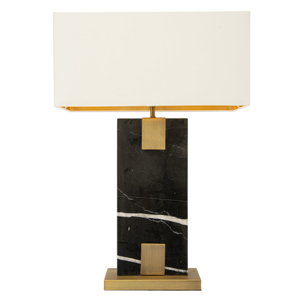 Nahanni Table Lamp – Black Marble