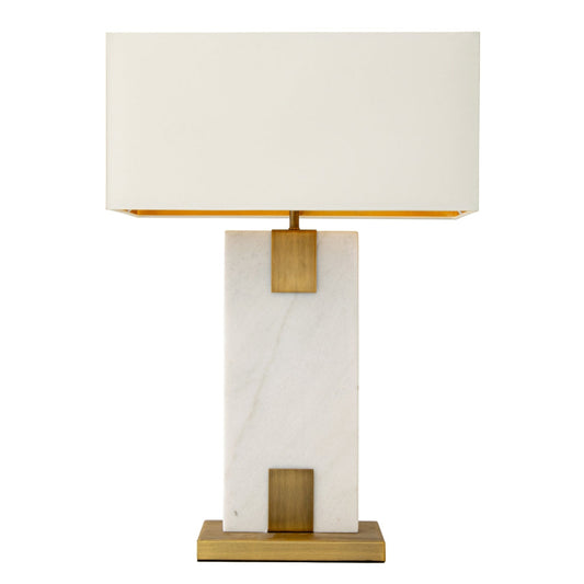 Nahanni Table Lamp – White Marble