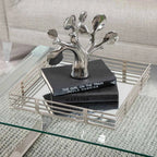 Large Square Mirrored & Chrome Finish Tray CIMC