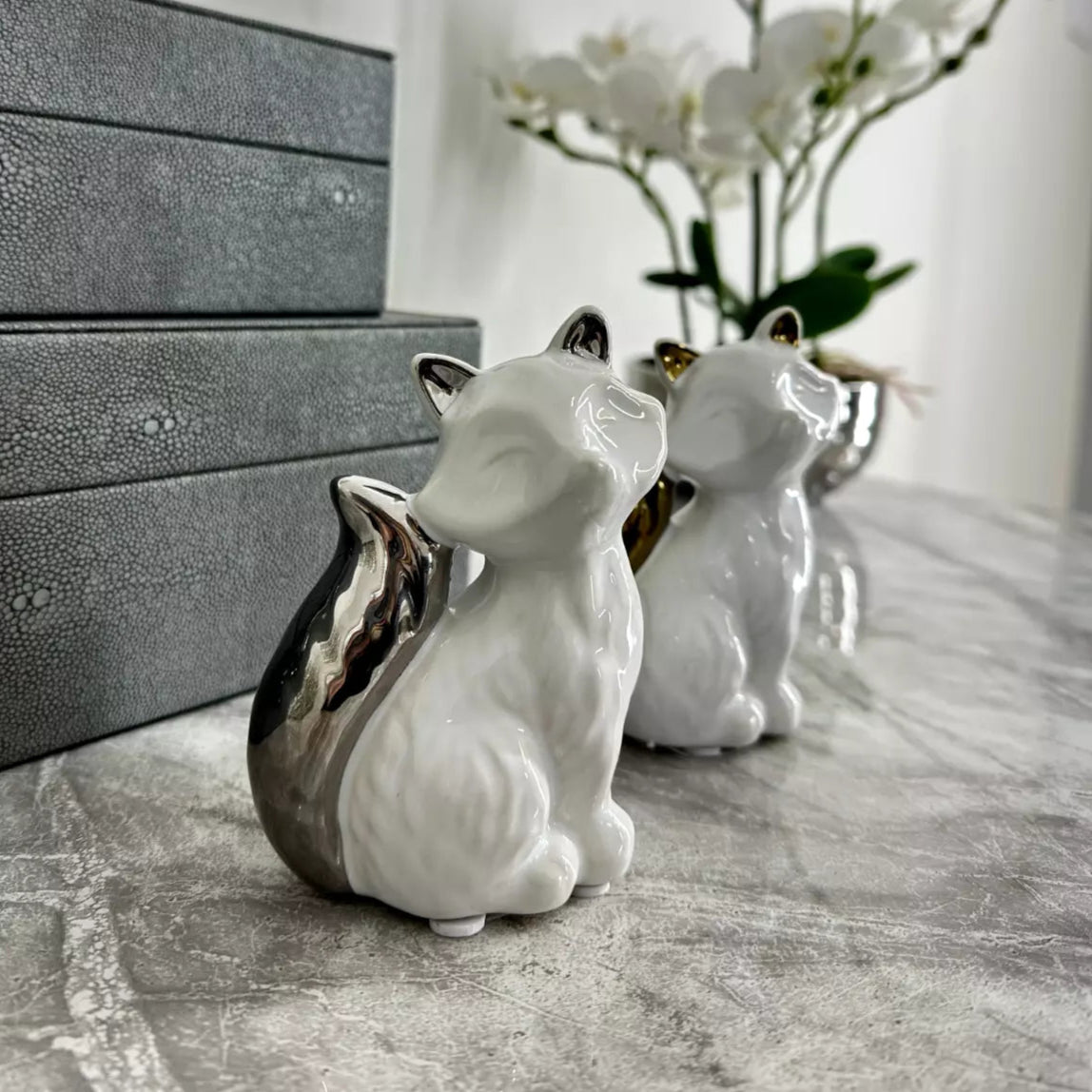 Luxury Ceramic White Animal Ornament Home Store Living