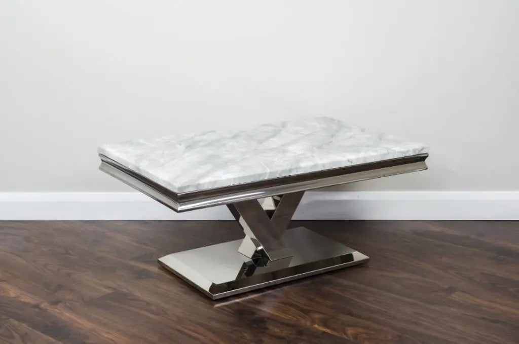 Dolce Chrome Marble Coffee Table honey b