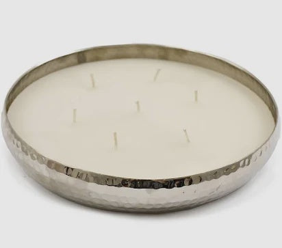 Silver Hammered Candle - Large 40cm sil interiors