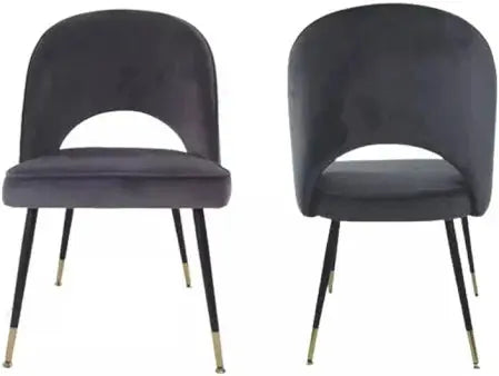 Venice Dining Chair with Black Legs (Set of 2) AWS