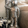 Silver Standing Astronaut Sculpture Mcgowan and rutherford