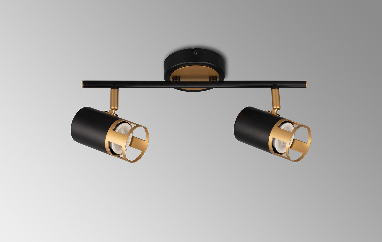 Sofia 2 Light Linear Bar Spotlight in Black / Painted Gold Home Store Living