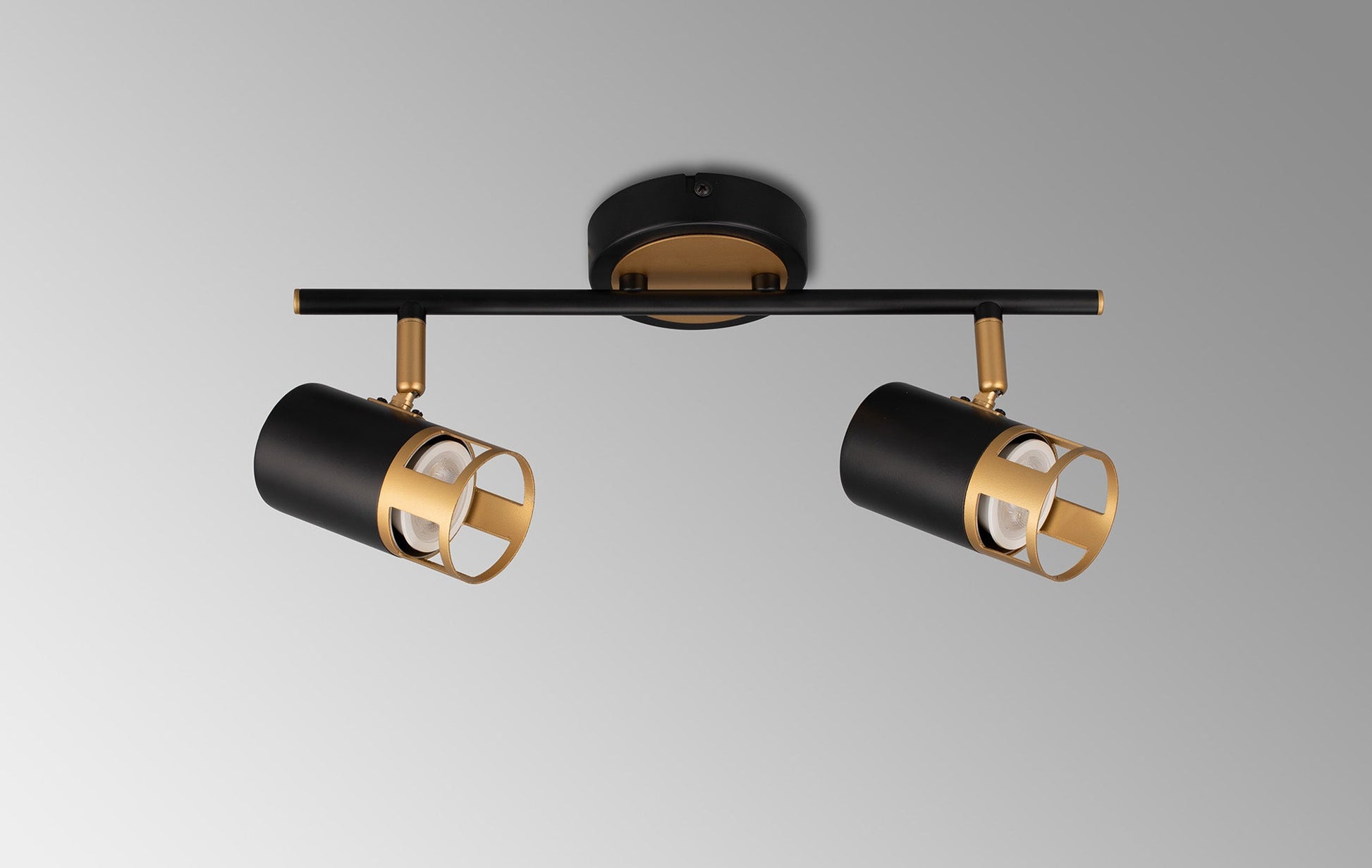 Sofia 2 Light Linear Bar Spotlight in Black / Painted Gold Home Store Living