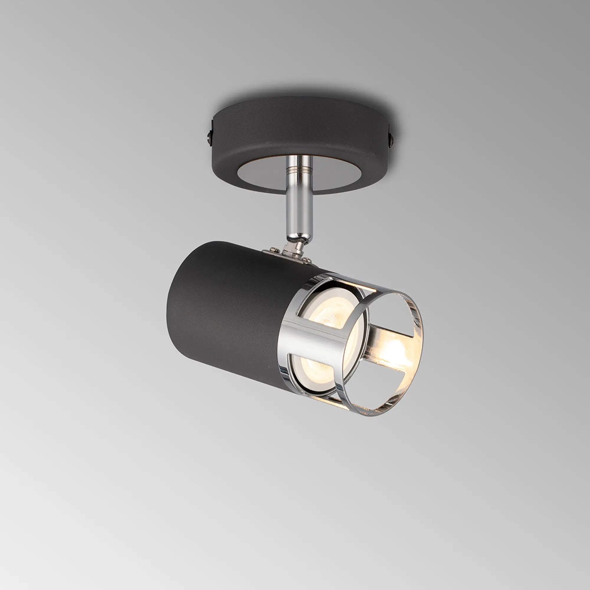 Sofia 1 Light Spotlight GU10, Graphite / Polished Chrome Home Store Living